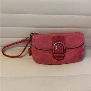 Pink Coach wristlet